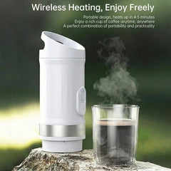 Portable Coffee Maker - YESIDO EC30 Portable Espresso Coffee Maker 20Bar 9600mAh Wireless Capsule Coffee Machine with Heating for Travel and Camping