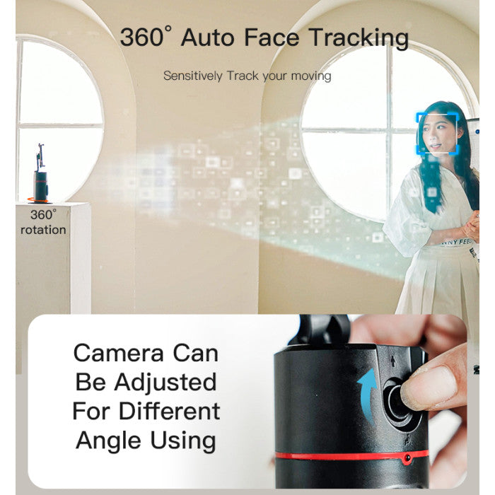 Auto Tracking - YESIDO SF16 Auto Face Tracking Tripod 360 Removable Design With Remote Controller Selfie Stick Holder