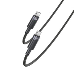 Auto Power Off - YESIDO CA160 Aluminum Alloy Shell 60W Fast Charging Type-C To Type-C Auto Disconnecting Charging Data Cable