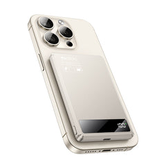 Power Bank - YESIDO YP66 5000mAh 15W Wireless Fast Charging Digital Display Power Aluminum Alloy Magnetic Power Bank