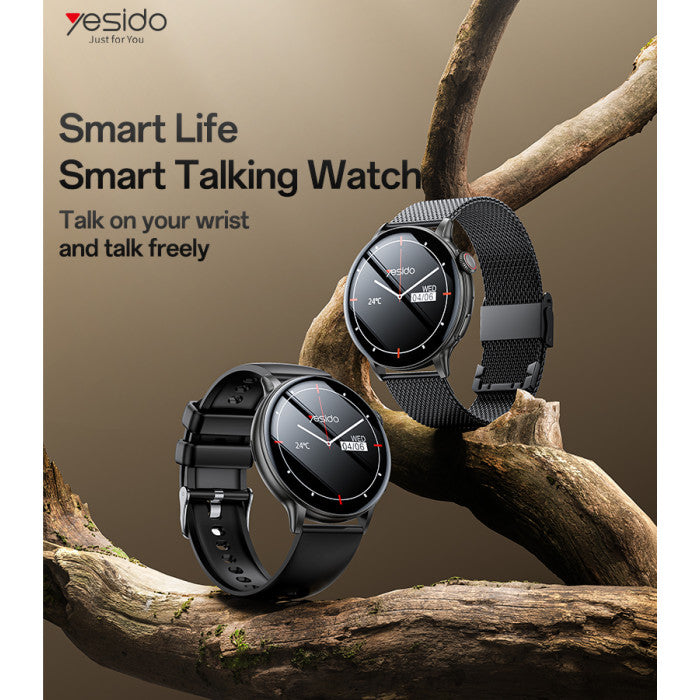 Smart Watch - YESIDO IO28 HD Calling Zinc Alloy Proof Body Health Detection Dual Strap Configuration BT Smart Call Watch