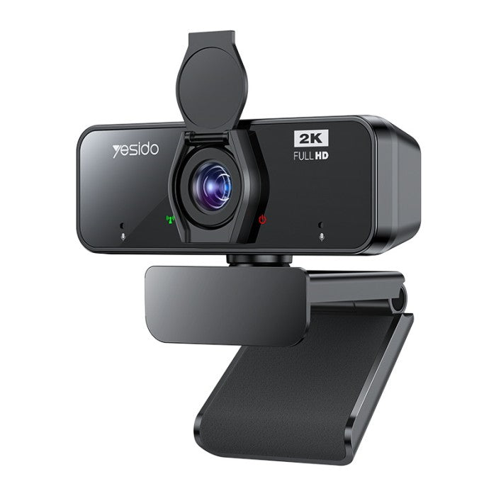USB Web Camera - YESIDO KM14 360 Ratation 2K 2 Million Pixels HD Camera Built-in Microphone Autofocus 1.5M Line USB Camera