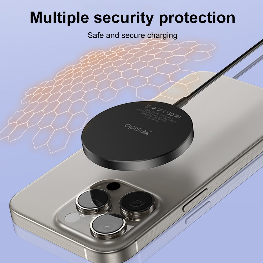 Magnetic Charger - YESIDO DS21 15W Detachable Magnetic Wireless Charger