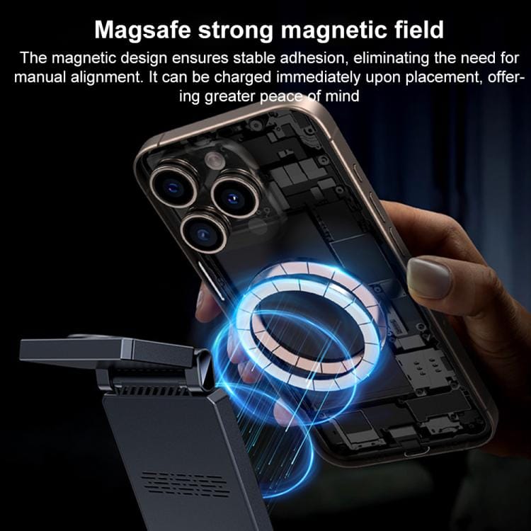 YESIDO DS25 3-in-1 Folding Magnetic Wireless Charging Station, 15W Fast Charge, MagSafe Compatible, Compact Travel Design