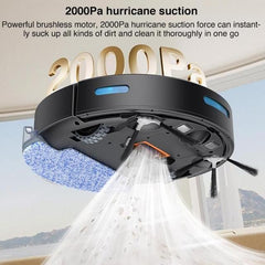 Robot Vacuum - YESIDO EC22 2000Pa Suction Sweeping Robot Smart Navigation APP Control Floor Vacuum Cleaner