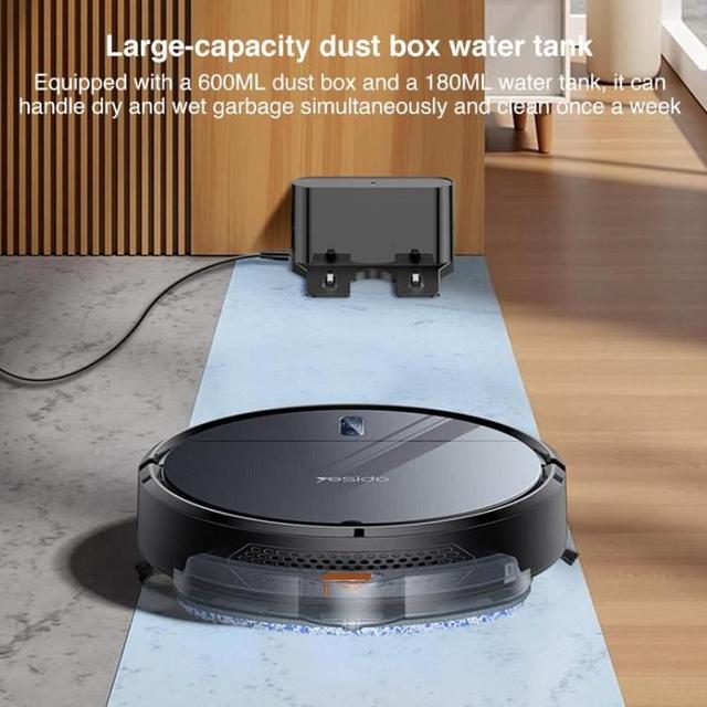 Robot Vacuum - YESIDO EC22 2000Pa Suction Sweeping Robot Smart Navigation APP Control Floor Vacuum Cleaner