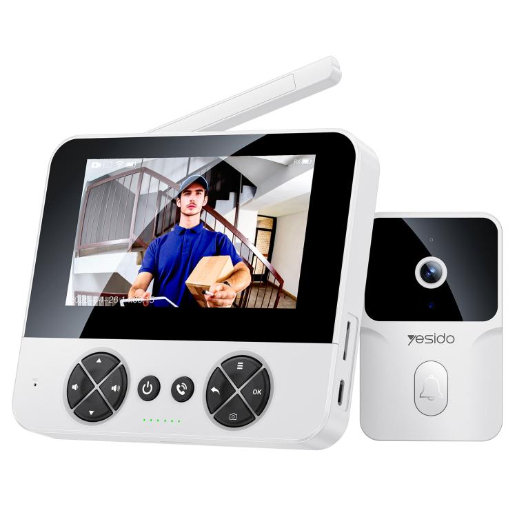 Video Doorbell - Yesido KM27 4.3 inch TFT Screen 2.4G Wireless Video Intercom Doorbell