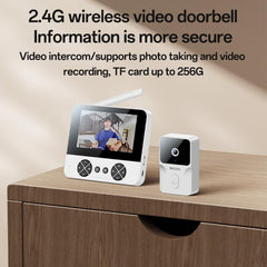 Video Doorbell - Yesido KM27 4.3 inch TFT Screen 2.4G Wireless Video Intercom Doorbell