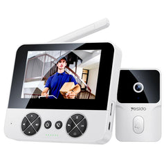 Video Doorbell - Yesido KM27 4.3 inch TFT Screen 2.4G Wireless Video Intercom Doorbell