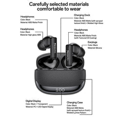 Ear Buds - YESIDO TWS40 Quad-Microphone ANC+ENC Noise Reduction TWS Bluetooth Earphone