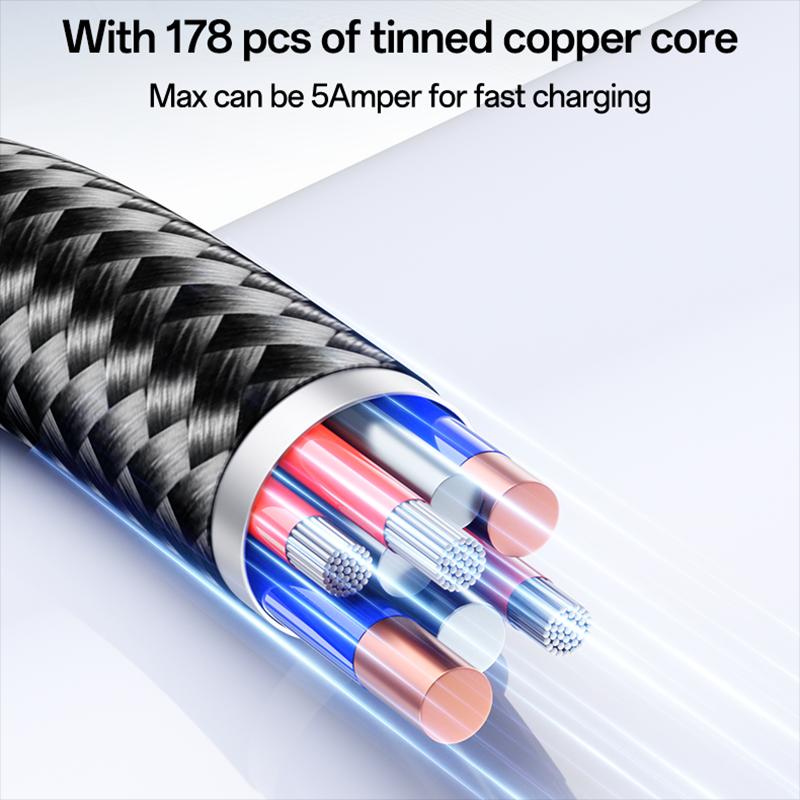 Multi Protocol Cable - YESIDO CA212 140W Type-C to Type-C Super Fast Charging Data Cable, Length: 1.2m