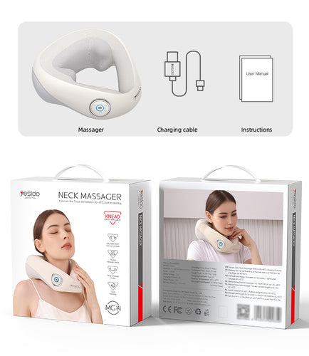 Neck Massager - YESIDO MG14 Electric Neck Massager Low Noise Heat Therapy Neck Massage Timer Device