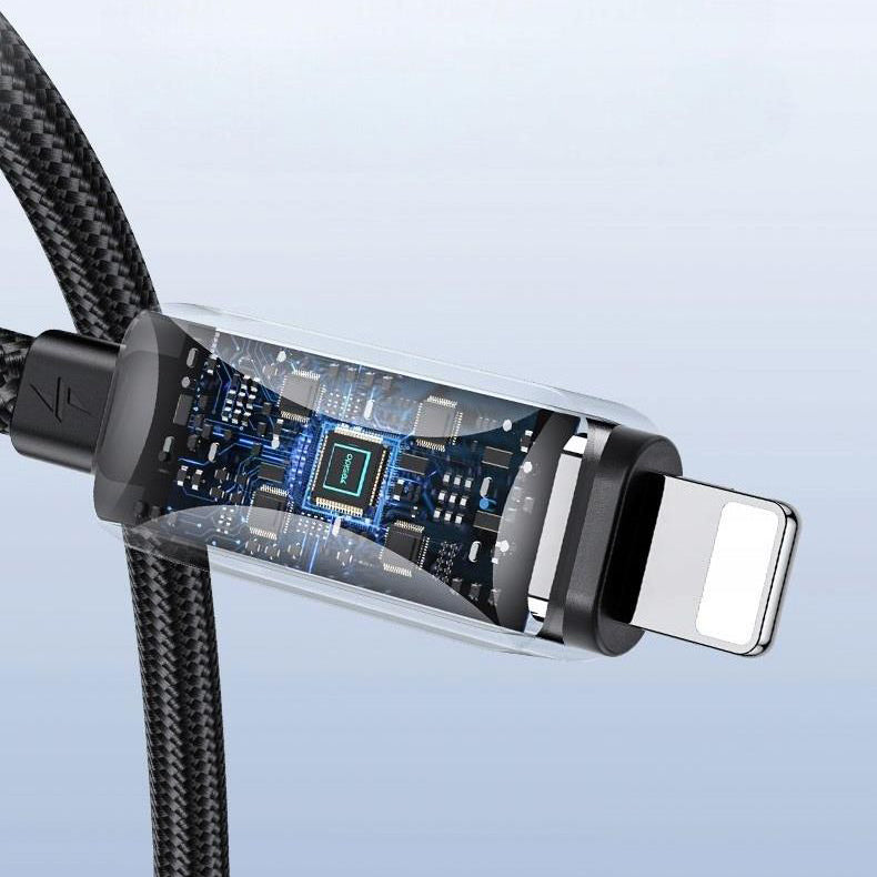 PD Fast Cable - YESIDO Fast Cable CA199 USB-C/Lightning 27W 3A Led Flowing Light