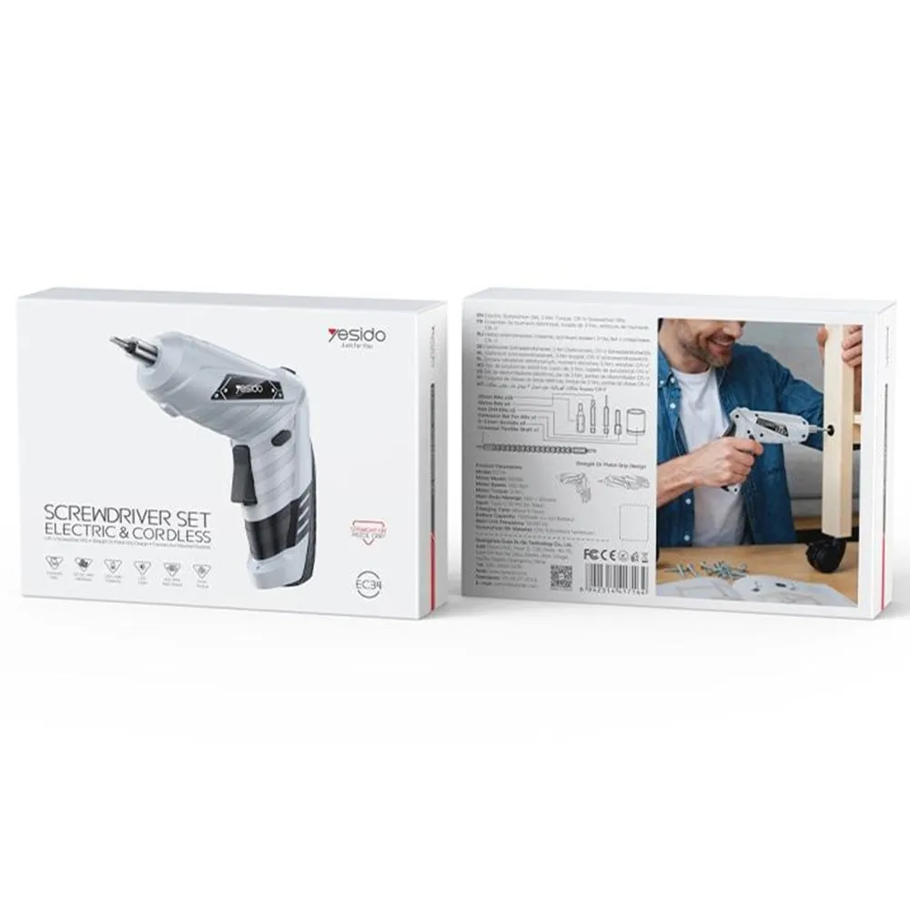 Cordless Screwdriver - YESIDO EC34 Screwdriver Set Electric & Cordless