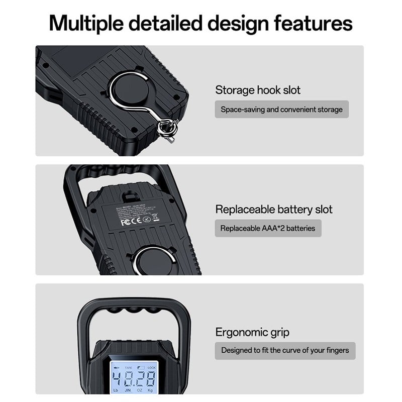 Digital Luggage Scale - Yesido MG44 Portable Digital Luggage Scale (50KG)
